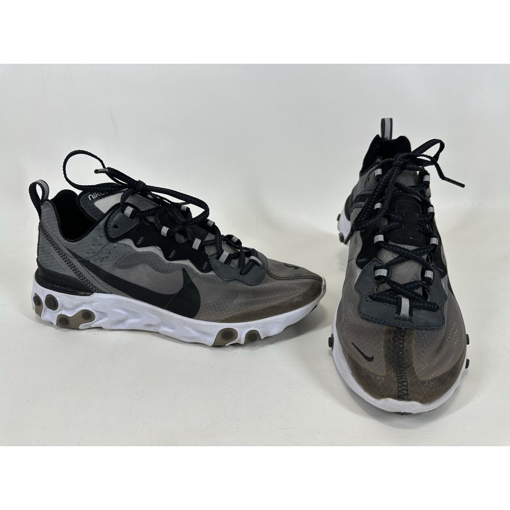Nike React Element 87 Anthracite Black Gray Running Shoes Men's Size 7.5